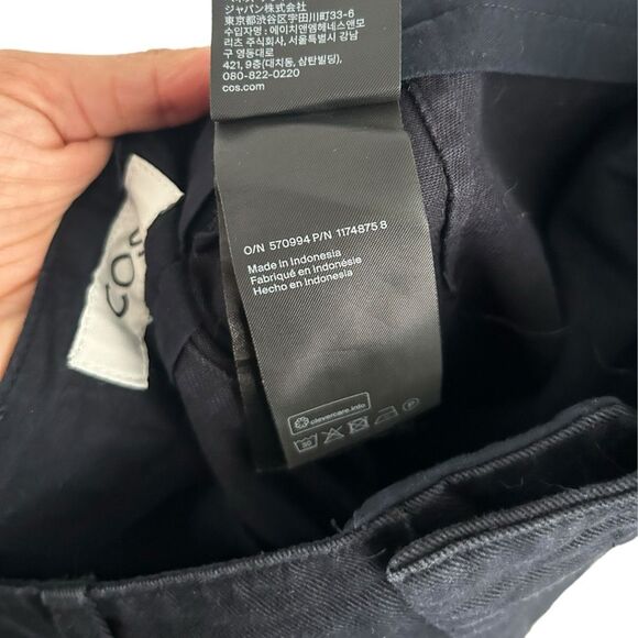 Cos Thick Cotton Wide Leg Business Versatil Pants Size 8 Professional Neutral - Picture 3 of 13